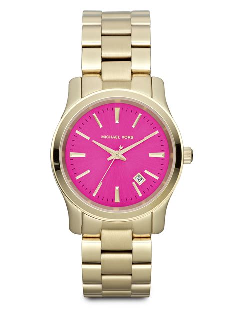 michael kors bright pink watch|mk 58961 watch.